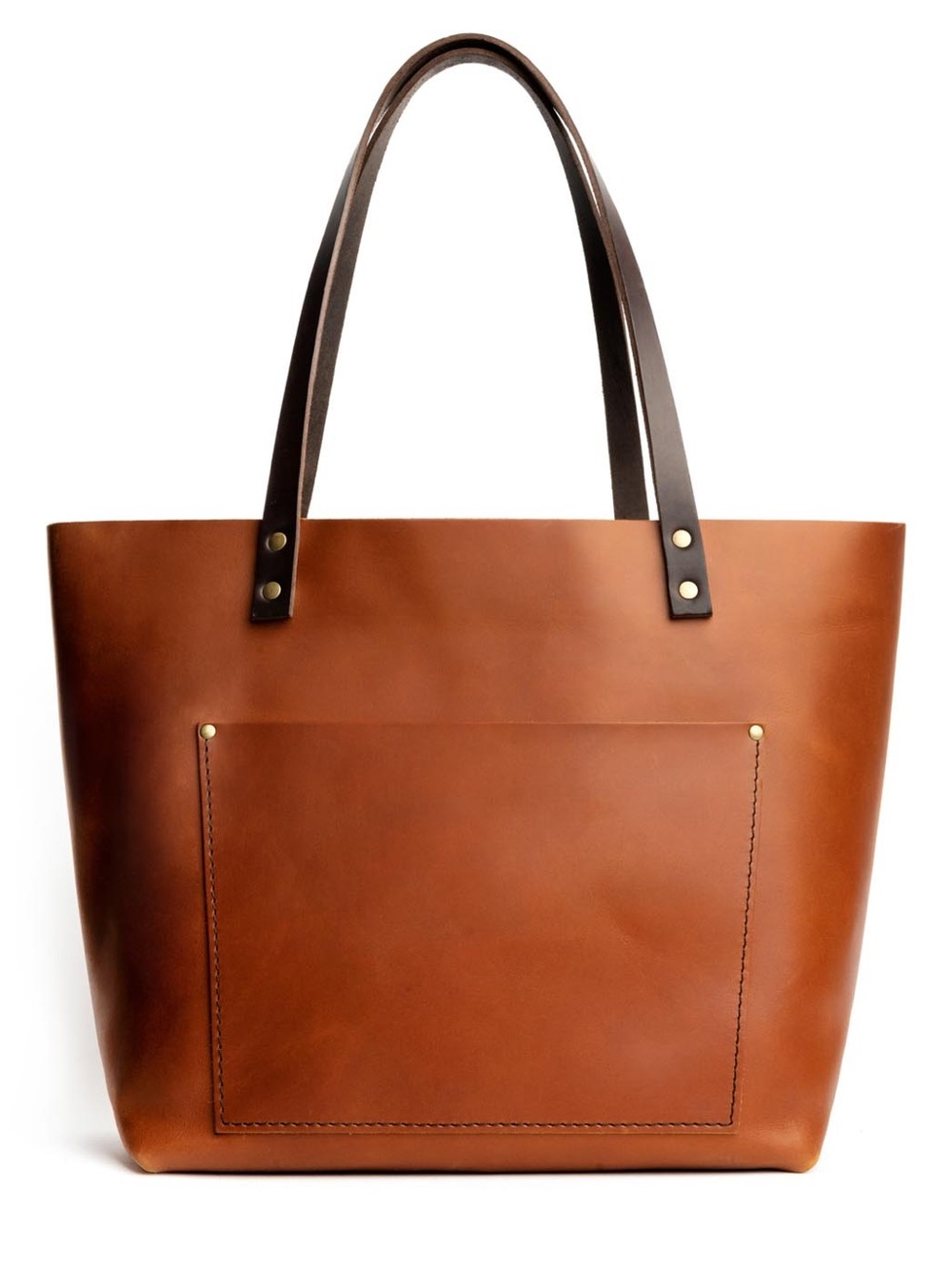 Portland Leather Goods Leather Tote Bag Honey Suede Interior